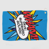 パーソナライズされたおもしろい漫画ブックWHAM ゴルフタオル (横)