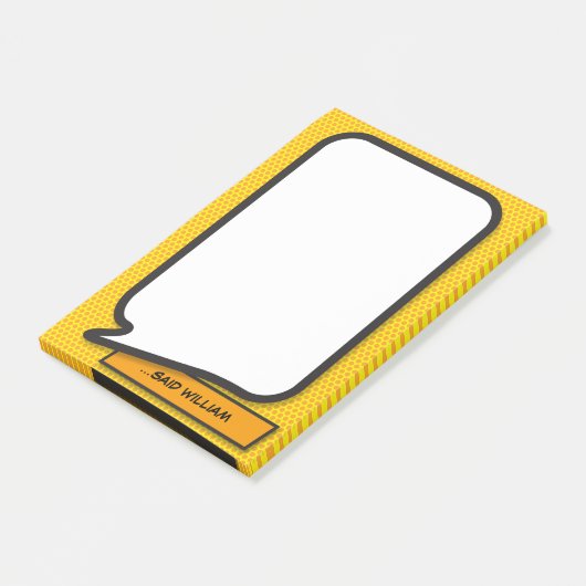 パーソナライズされたおもしろい漫画本の音声バブル ポストイット (アングル)