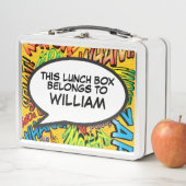 パーソナライズされたおもしろい漫画本の音声バブル メタルランチボックス (インサイチュ)