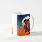 パーソナライズされたおもしろい火星付きカピバラ コーヒーマグカップ (正面右)