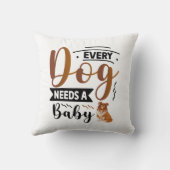 パーソナライズされたおもしろい犬引用文デザイン クッション (裏面)