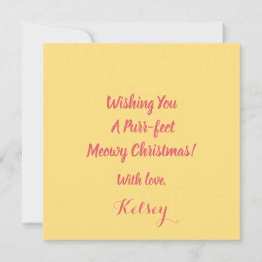 パーソナライズされたおもしろい猫好き (裏面)