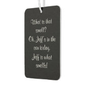 パーソナライズされたおもしろい皮肉な何の匂い カーエアーフレッシュナー (左)