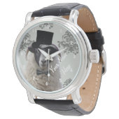 パーソナライズされたおもしろい羊キャラクター 腕時計 (アングル)