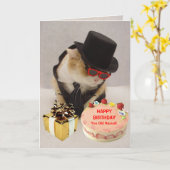 パーソナライズされたおもしろい誕生日 カード (黄色い花)