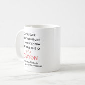 パーソナライズされたおもしろい諺の皮肉モダンおもしろい コーヒーマグカップ (正面左)