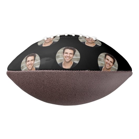 パーソナライズされたおもしろい顔カスタム写真 アメリカンフットボール (回転270)