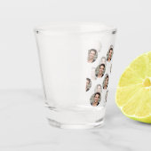 パーソナライズされたおもしろい顔カスタム写真 ショットグラス (左)