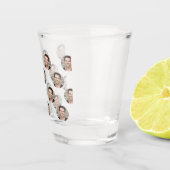 パーソナライズされたおもしろい顔カスタム写真 ショットグラス (右)