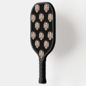 パーソナライズされたおもしろい顔カスタム写真 ピックルボールラケット (左)