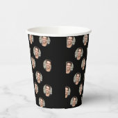 パーソナライズされたおもしろい顔カスタム写真 紙コップ (左)