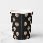 パーソナライズされたおもしろい顔カスタム写真 紙コップ (右)