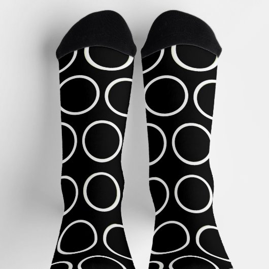 パーソナライズされたおもしろい顔フォトソックスJetブラック ソックス (上部)