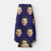 パーソナライズされたおもしろい顔ユニーク写真 ボトルクーラー (正面)