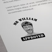 パーソナライズされたおもしろい顔先生承認済 ラバースタンプ