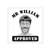 パーソナライズされたおもしろい顔先生承認済 ラバースタンプ (インプリント)