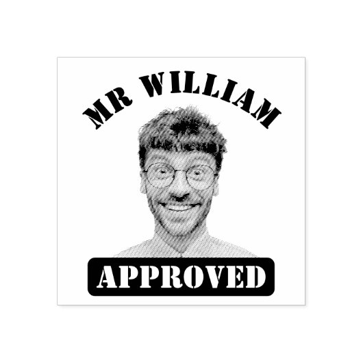 パーソナライズされたおもしろい顔先生承認済 ラバースタンプ (インプリント)