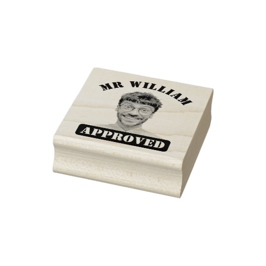 パーソナライズされたおもしろい顔先生承認済 ラバースタンプ (スタンプ)