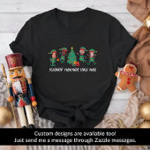 パーソナライズされたおもしろい顔写真クリスマス小妖精や小人 Tシャツ