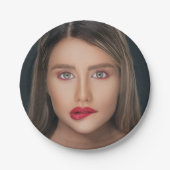 パーソナライズされたおもしろい顔 ペーパープレート (正面)