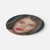 パーソナライズされたおもしろい顔 ペーパープレート (アングル)