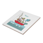 パーソナライズされたおもしろい魚釣り タイル (側面)