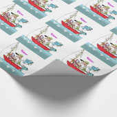 パーソナライズされたおもしろい魚釣り ラッピングペーパー (角)