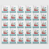 パーソナライズされたおもしろい魚釣り ラッピングペーパー (フラット)