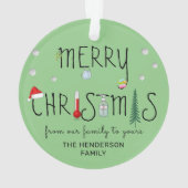 パーソナライズされたおもしろい2020コビディクリスマスツリー オーナメント (裏面)