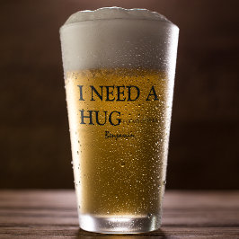 パーソナライズされたおもしろい |ハグビールが必要 タンブラーグラス