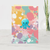 パーソナライズされたおもしろい、ペリカラフルカン誕生日カード サンキューカード (裏面)