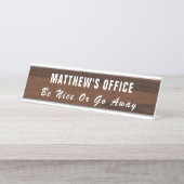 パーソナライズされたおもしろい Officeサイン デスクネームプレート (正面)