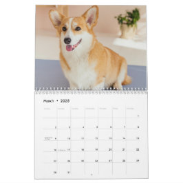 パーソナライズされたおもしろいCorgi Dog Pet Photo Calendar カレンダー