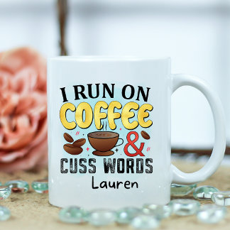 パーソナライズされたおもしろいCuss Words Coffee Mug コーヒーマグカップ