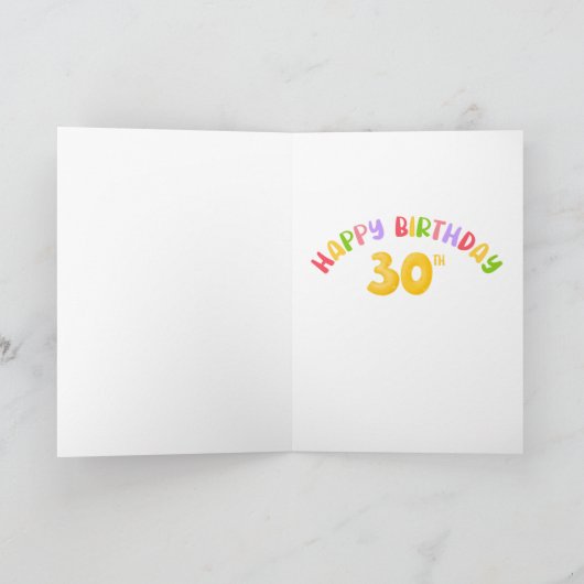 パーソナライズされたおもしろいJocks Happy 30th Birthday Card カード (内部)