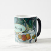 「パーソナライズされたお名前」ポール・セザンヌ・フルーツ モーフィングマグカップ (正面右)