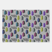 「パーソナライズされたお岩さん！」と名づけること。 宝石カラフル ラッピングペーパーシート (正面3)