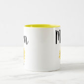 パーソナライズされたお母さん。ひま絵を描花 ツートーンマグカップ (中央)