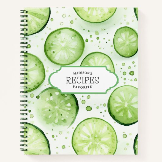 パーソナライズされたお気に入りのレシピ ノートブック (正面)