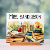 パーソナライズされたお気に入りの先生 アクリルサイン (ニュートラル)