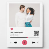 パーソナライズされたお気に入りの曲卓上プラーク フォトプラーク (正面)