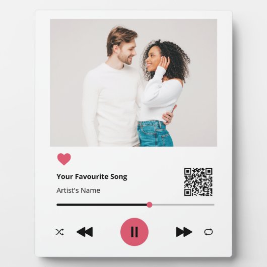 パーソナライズされたお気に入りの曲卓上プラーク フォトプラーク (正面)