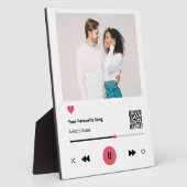 パーソナライズされたお気に入りの曲卓上プラーク フォトプラーク (側面)