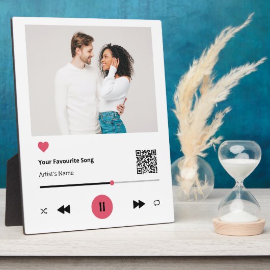 パーソナライズされたお気に入りの曲卓上プラーク フォトプラーク (側面)
