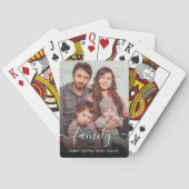 パーソナライズされたお気に入りのFamily Photosモダン Script トランプ (裏面)