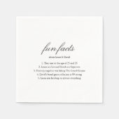 パーソナライズされたお洒落おもしろい結婚紙 スタンダードカクテルナプキン (正面)