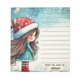 パーソナライズされたお洒落クリスマス ノートパッド