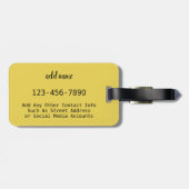 パーソナライズされたお洒落デイジー ラゲッジタグ (裏面横)