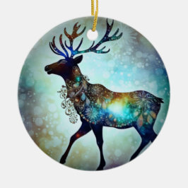 パーソナライズされたお洒落トナカイ セラミックオーナメント