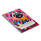 パーソナライズされたお洒落動物 – かわいいパグ ノートブック (右側)